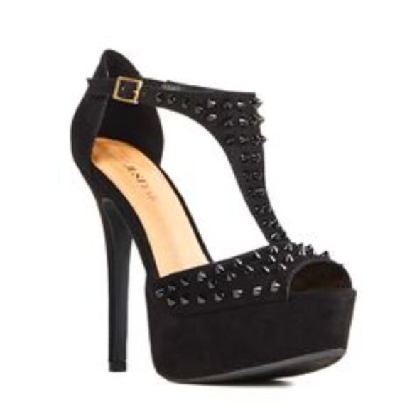Just Fab Studded🖤 Sexy Platform Stilettos NWOT Size 7.5 - Picture 15 of 16